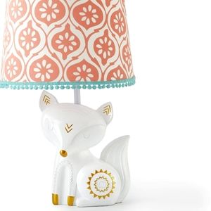 Levtex Baby - Fiona Table Lamp - Spindle Base with Pink Rosette Shade - Nursery